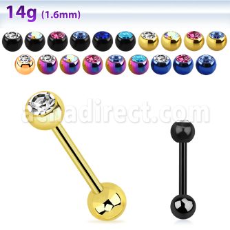 bbtc barbell lengua acero quirurgico anodizado bola joya 6mm bola acero 6mm inferior mayorista