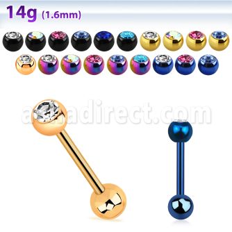 bbtm barbell lengua acero quirurgico anodizado negro bola 6mm multi joya bola lisa 6mm inferior al por mayor