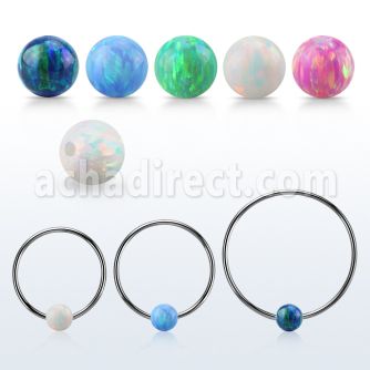 bcr16o5l aro bola presion diametro acero 316l bola cierre 5mm opalo usar como arete distribuidor mayorista