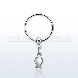 bcrs767 aro acero quirurgico 316l bola presion colgante tulipan plata venta