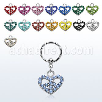 bcrshpe aro bola presion acero 316l signo paz corazon combinados colgado venta