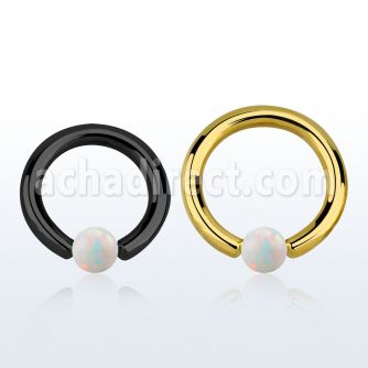 bcrt10o5 aro bola presion acero 316l pvd 10g 2 5mm bola 5mm opalo sintetico mayorista
