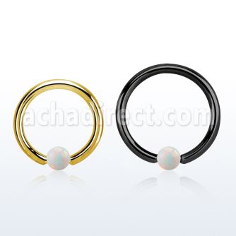 bcrt12o4 aro bola presion acero 316l pvd 12g 2mm bola 4mm opalo sintetico mayorista