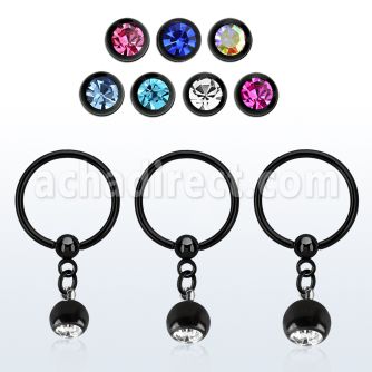 bcrtsjb aro bola presion acero 316l pvd negro bola multi cristal 5mm colores venta