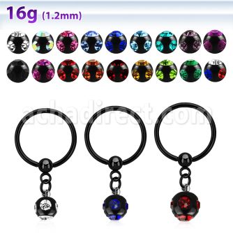 bcrtsmj aro bola presion acero 316l pvd negro bola multi joya mayorista