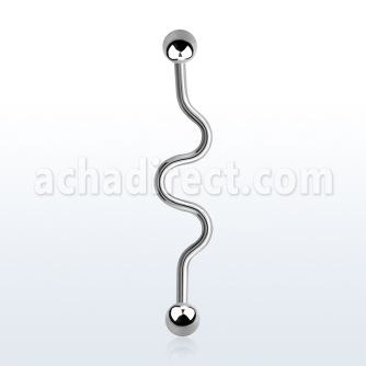 bda14 barbell industrial zig zag acero quirurgico bolas 5mm distribuidor