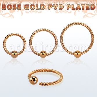 bdrtt18w aro cuenta fija acero 316l pvd oro rosa 1mm alambre espiral venta