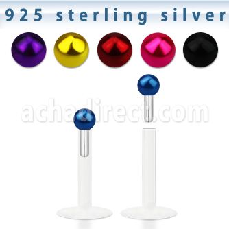 bilbbp labret bio flexible transparente bola plata esterlina 2mm color plateado distribuidor mayorista