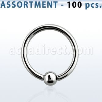 blk228b surtido piercings 100 aros bola presion acero quirurgico 1mm bola 2 5mm distribuidor mayorista