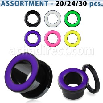 blk458 surtido piercings surtido 30 20 dilataciones tunel tornillo acrilicas colorido distribuidor mayorista