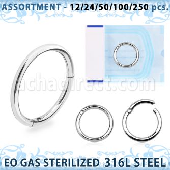 blk675 eo gas sterilized 316l steel hinged segment ring