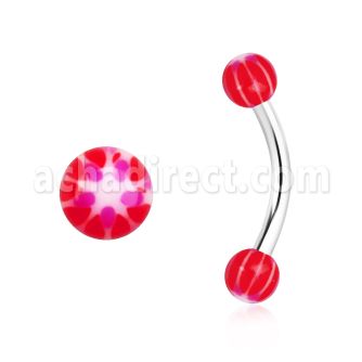 bnedxz banana ceja acero quirurgico bolas 3mm acrilico estrella roja blanca 516 8mm distribuidor