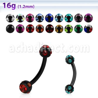 bnekc3 banana acero quirurgico anodizado bolas multi joya 3mm distribuidor
