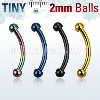 bnetb2 banana ceja acero quirurgico anodizado 1mm bolas 2mm mayorista