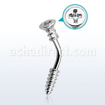 bnscw piercing ombligo acero quirurgico tornillo estrella rosca 14g rosca mayorista