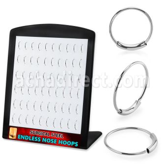 brend1 316l steel endless nose rings display 60
