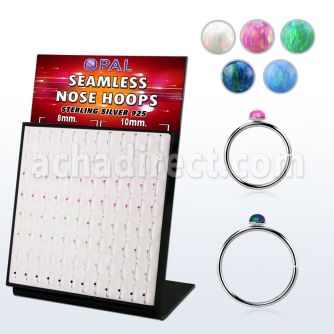 brnhmx39 display 96 aro continuo nariz plata 925 0 6mm redondeada 1 5mm opalo 516 38 8mm 10mm distribuidor mayorista