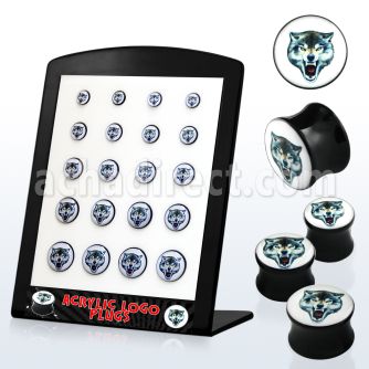 brpg106 venta por mayor display 20 plugs hueco acero anodizado negro rosca telarana 6mm 14mm distribuidor