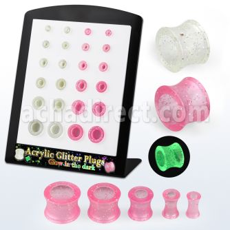 brpg178 mayorista display 20 plugs doble flare acrIlico logo dragon rojo veneno verde calibre 2g to 916 6mm 14mm al por mayor