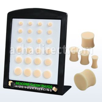 brsipg2 display 24 retainers plug silicona tamanos variados 3mm 12mm distribuidor
