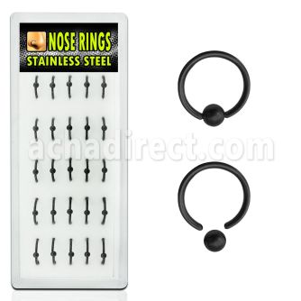 bxcrt1 caja 25 aros bola presion anodizado negro 1mm bola cierre 2 5mm 8mm 10mm al por mayor