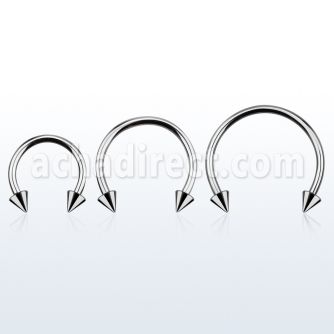 cbecn5l barbell circular diametro acero 316l conos 5mm usar como arete distribuidor mayorista