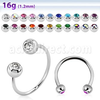 cbejb3l barbell circular diametro acero 316l bolas 3mm joya cristal bisel usar como arete distribuidor mayorista