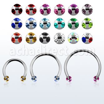 cbemj3l barbell circular diametro acero 316l bolas multi joya 3mm acero 316l usar como arete al por mayor