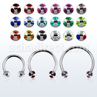 cbemj4l barbell circular diametro acero 316l bolas multi joya 4mm acero 316l usar como arete al por mayor