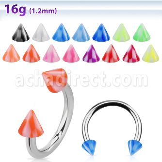 cbenck barbell circular acero quirurgico conos 3mm acrilicos cuadros 8mm al por mayor