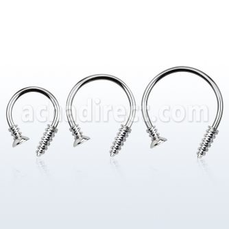 cbescwl barbell circular diametro acero 316l tornillo estrella rosca usar como arete al por mayor