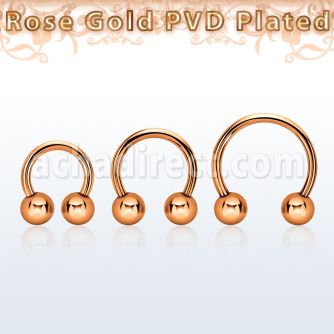 cbettb4 barbel circular acero 316l pvd oro rosa bolas 4mm distribuidor mayorista