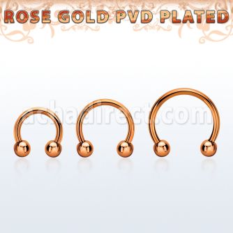 cbettb barbell circular acero quirurgico pvd oro rosa bolas 3mm mayorista