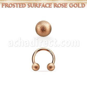 cbettfo4 barbell circular acero 316l oro rosa bolas acero esmerilado 4mm distribuidor