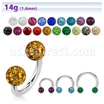 cbfr5 barbell circular acero quirurgico bolas 5mm multi cristal distribuidor