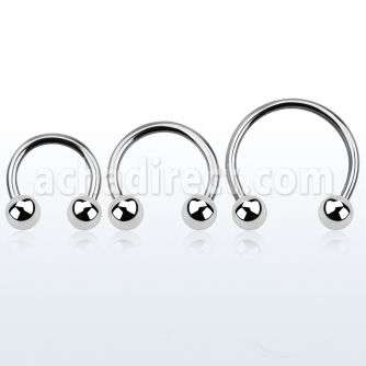 cbmb6l barbell circular diametro acero 316l bolas 6mm usar como arete distribuidor
