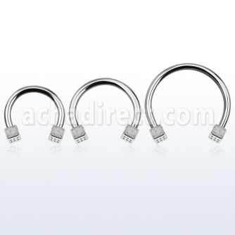 cbmdi5l barbell circular diametro acero 316l dados 5mm usar como arete distribuidor