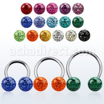 cbmf10l barbell circular diametro acero 316l bolas multi cristal 10mm usar como arete distribuidor mayorista