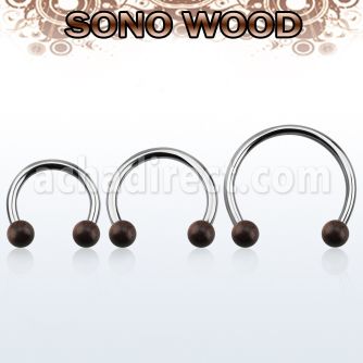 cbmsn5l barbell circular diametro acero 316l bolas 5mm madera sono usar como arete venta