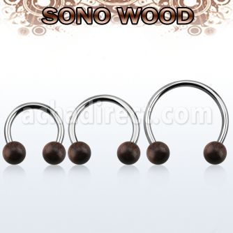 cbmsn8l barbell circular diametro acero 316l bolas 8mm madera sono usar como arete venta