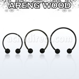cbmtar5l barbell circular diametro acero 316l anodizado bolas 5mm madera areng usar como arete mayorista