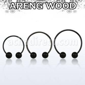 cbmtar8l barbell circular diametro acero 316l anodizado bolas 8mm bolas madera areng usar como arete al por mayor
