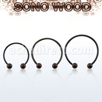 cbmtsn5l barbell circular diametro acero 316l anodizado bolas 5mm madera sono usar como arete mayorista
