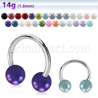 cbpr barbell circular acero quirurgico bolas perlas falsas 5mm venta