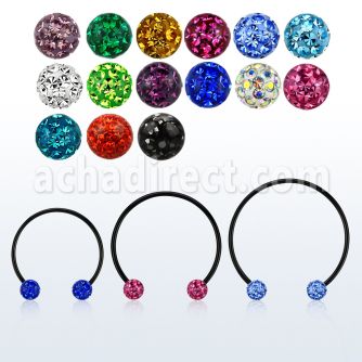 cbstf4l barbell circular diametro acero 316l anodizado bolas multi cristal 4mm usar como arete distribuidor