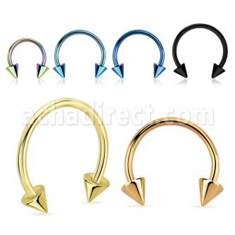 cbt20cn barbell circular acero quirurgico pvd negro conos 3mm distribuidor mayorista