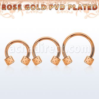 cbttdi barbel circular acero 316l pvd oro rosa dados 4mm mayorista