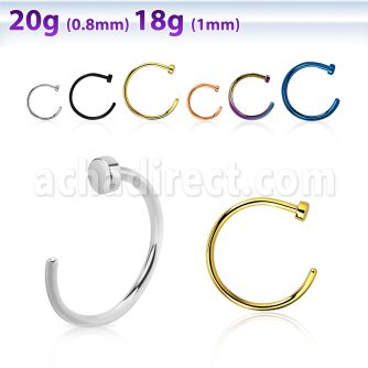 clns aro nariz clip falso acero quirurgico 1mm mayorista