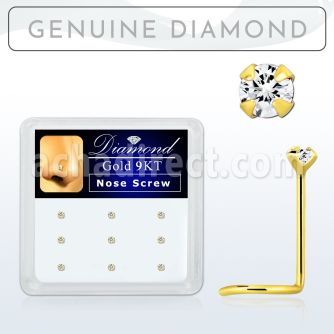 d9gsc15 caja 9 piercing nariz l oro 9 kts 0 6mm diamantes redondos 1 5mm distribuidor