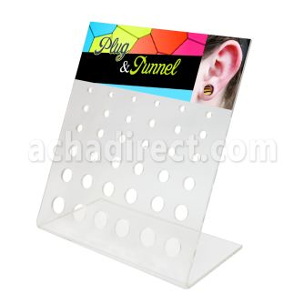 dac43 display acrilico piercings display vacio plugs tornillo dilataciones tunel 36 agujeros 3mm 10mm al por mayor